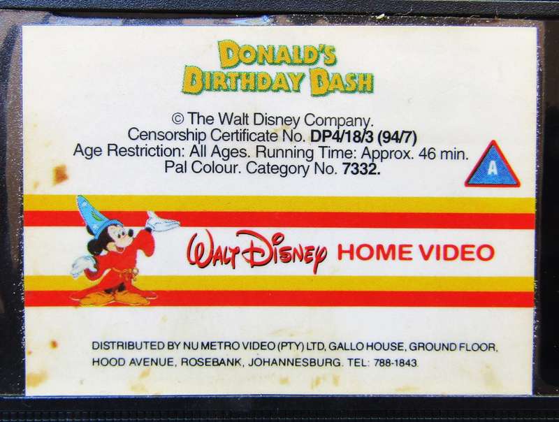 Donald's Birthday Bash - Walt Disney VHS Tape (1994)