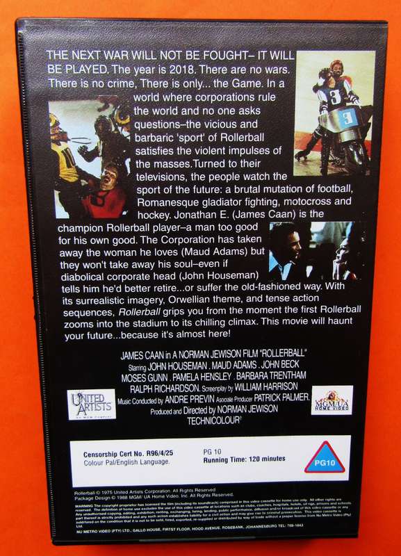 Rollerball - James Caan - Movie VHS Tape (1988)