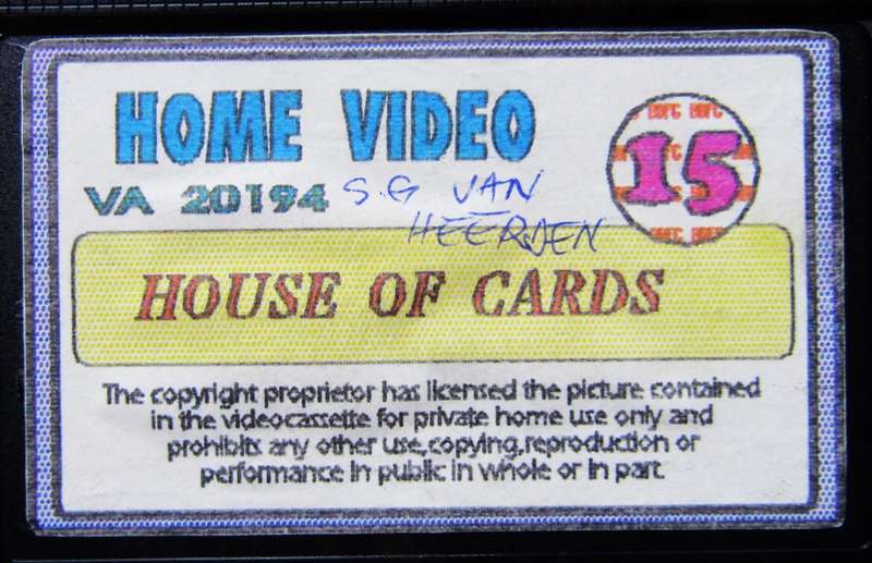 House of Cards - Tommy Lee Jones - Movie VHS Tape