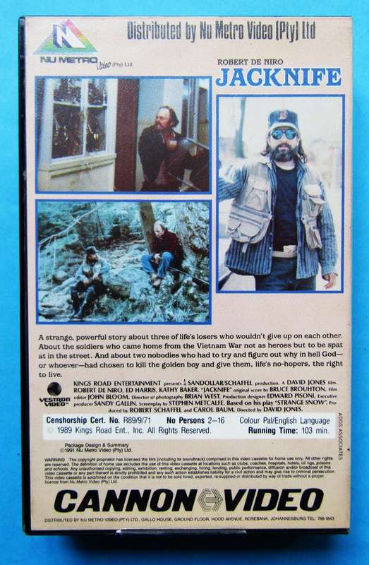 Jacknife - Robert De Niro - Movie VHS Tape (1991)