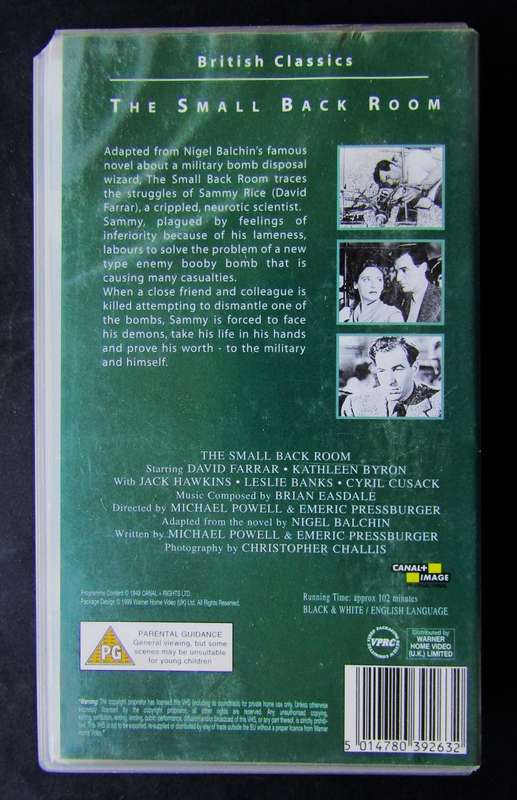 The Small Back Room - Movie VHS Tape (1999)