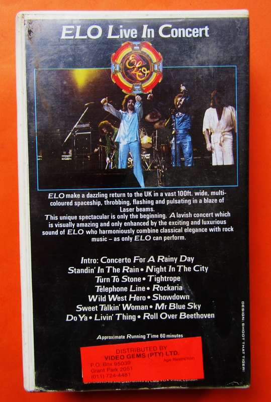 ELO Live in Concert - 80's VHS Video Tape