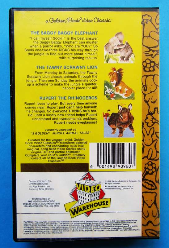 Tawny Scrawny Lion's Jungle Tales - VHS Tape (1989)