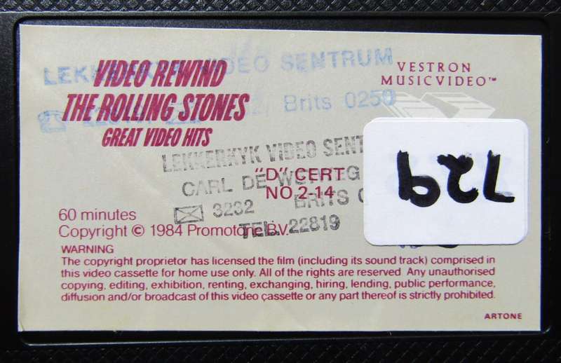 The Rolling Stones - Video Rewind - VHS Tape (1984)