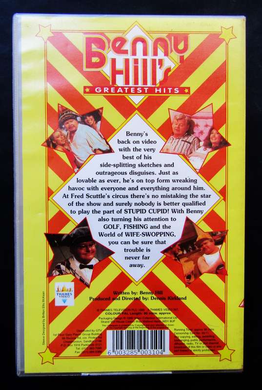 Benny Hill's Greatest Hits - VHS Video Tape (1990)