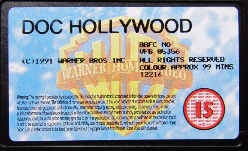 Doc Hollywood - Michael J. Fox - Movie VHS Tape (1997)