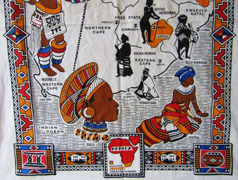 Old Tribal Groups of South Africa Cloth Banner