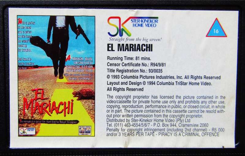 El Mariachi - Robert Rodriquez - Movie VHS Tape (1994)