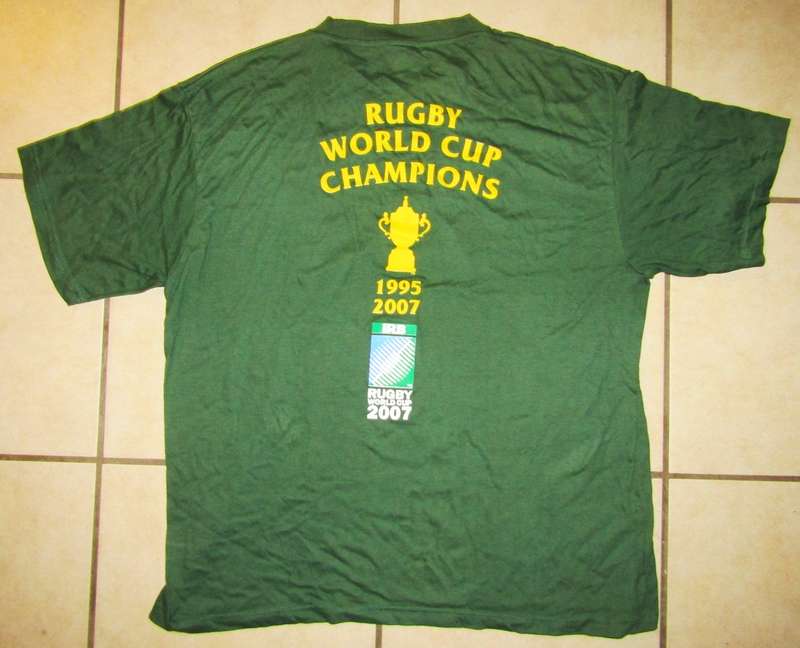 2007 World Cup Champions Springbok Rugby Shirt - XL Size