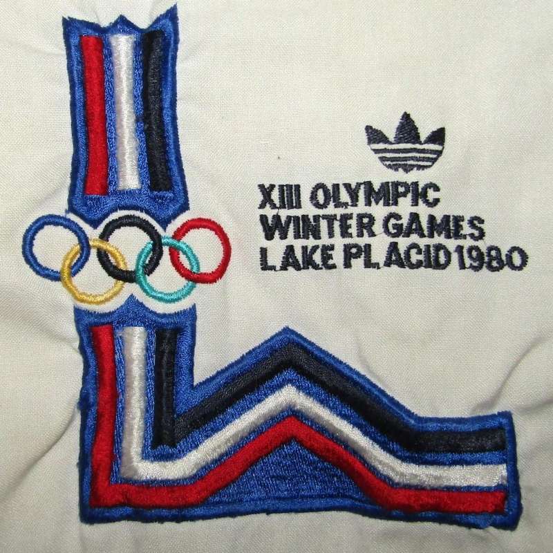 1980 Adidas Lake Placid USA Olympic Winter Tracksuit Jacket - Size XL
