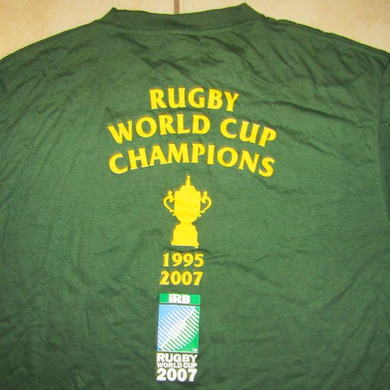 2007 World Cup Champions Springbok Rugby Shirt - XL Size