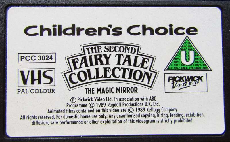 Kelloggs Children's Choice - Second Fairy Tale Collection - VHS Video Tape (1990)