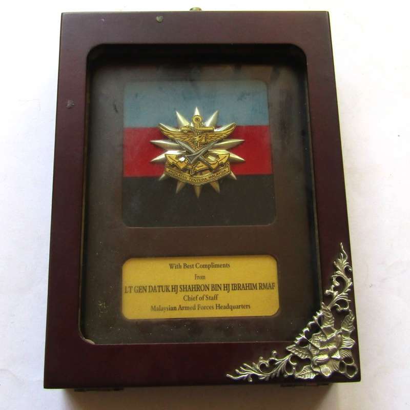 Old Malaysian Armed Forces Plaque