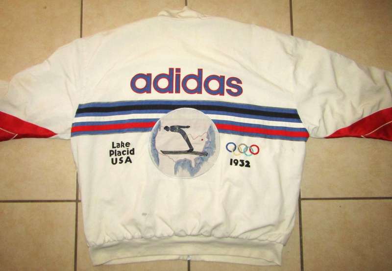 1980 Adidas Lake Placid USA Olympic Winter Tracksuit Jacket - Size XL