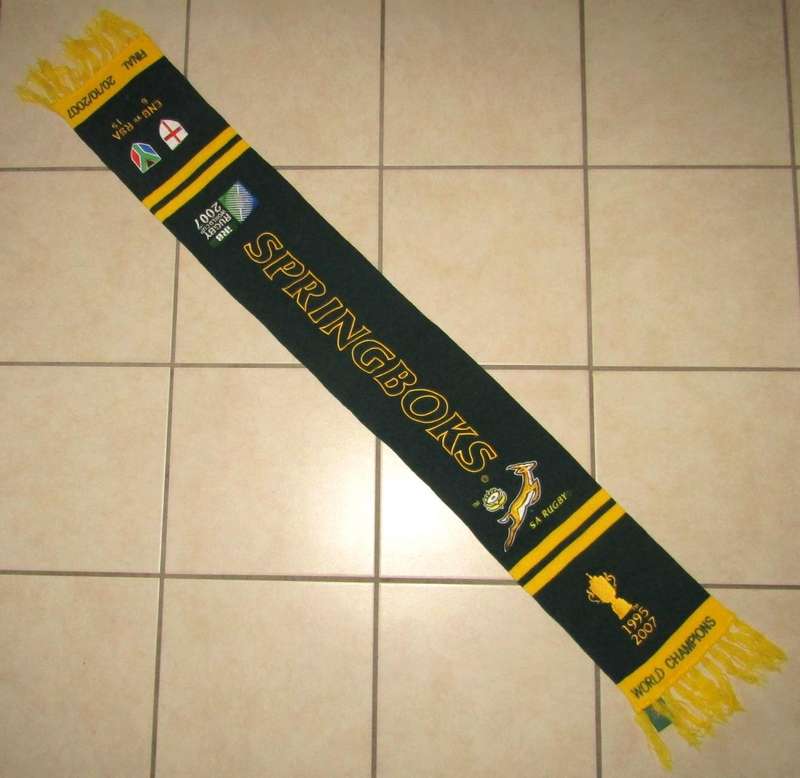 2007 World Champions Springbok Rugby Scarf