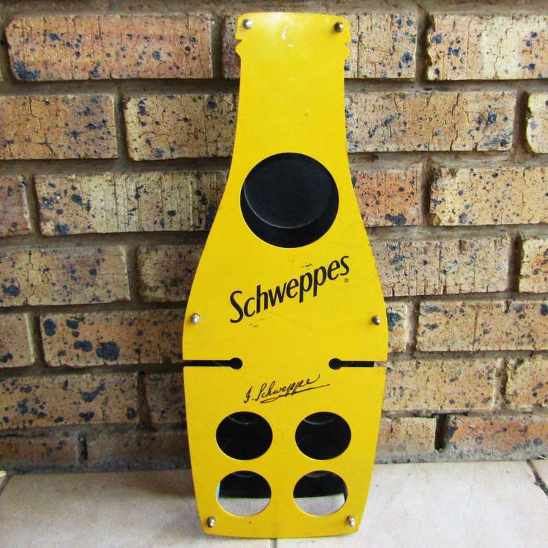 Old Schweppes Soda Metal Advertising Display