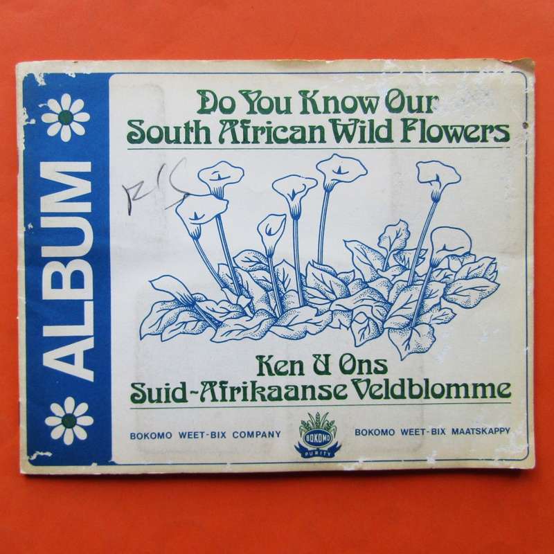 Old South African Wild Flowers Sticker Card Album