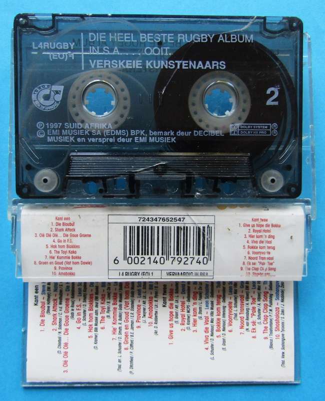 Die Beste Rugby Album in SA - Cassette Tape (1997)