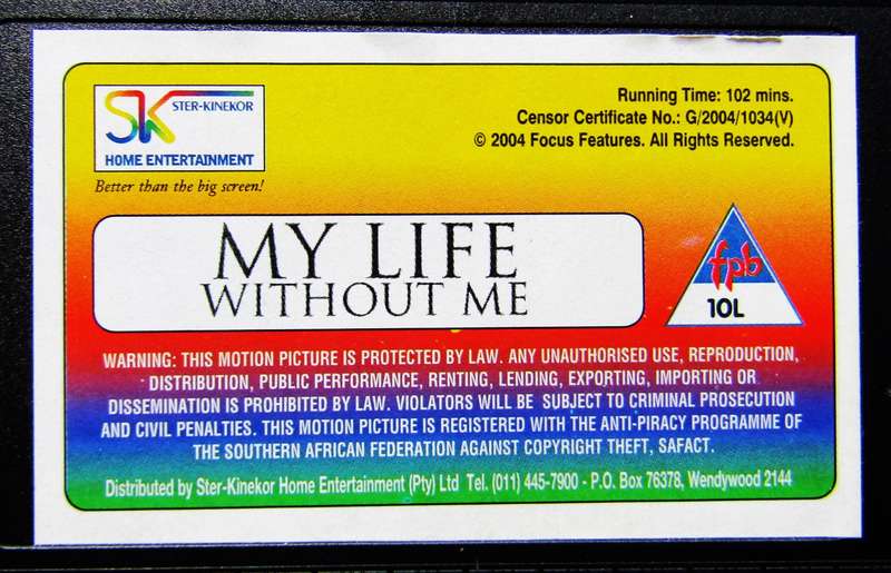 My Life Without Me - Movie VHS Tape (2004)