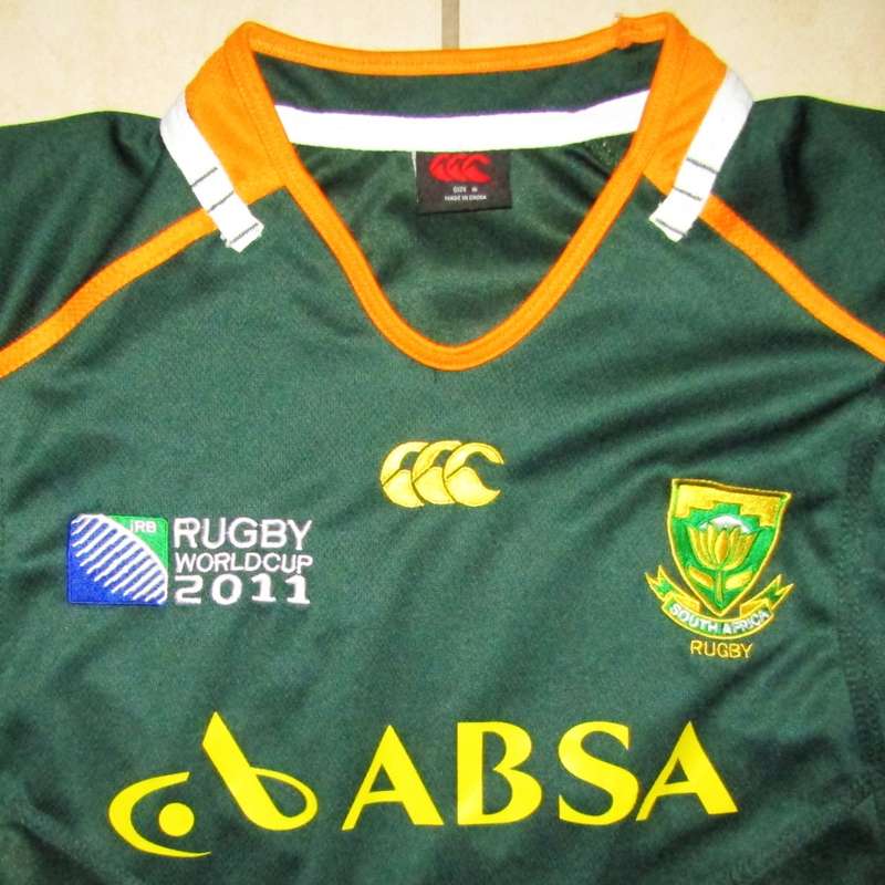 2011 World Cup Springbok Rugby Jersey - Small Size