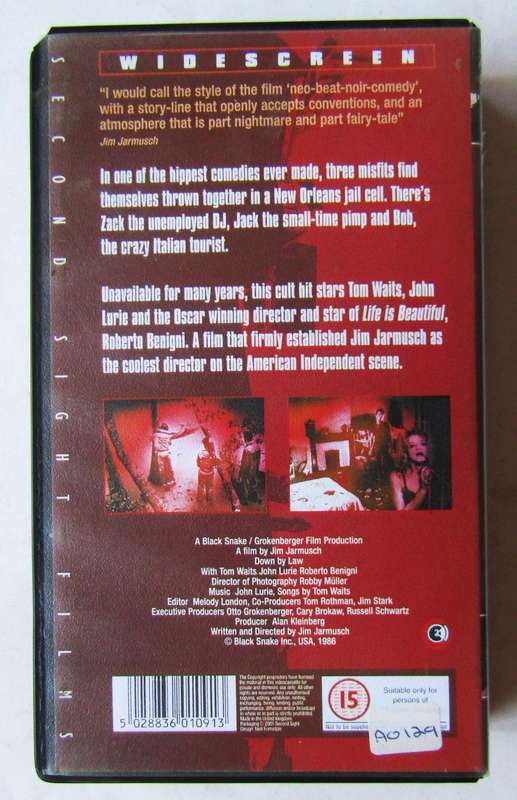 Down by Law - Movie VHS Tape (2001)
