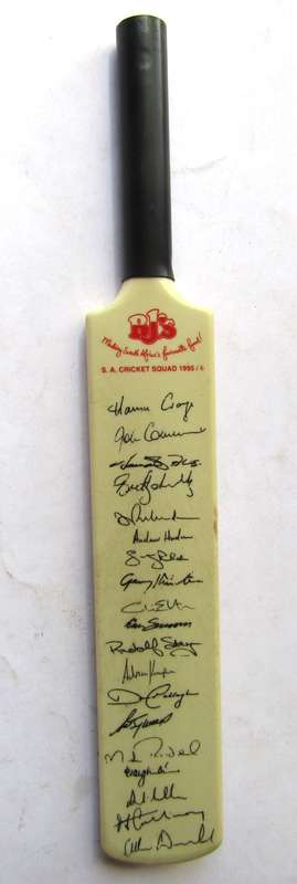 1995 SA Squad Miniature Signature Cricket Bat