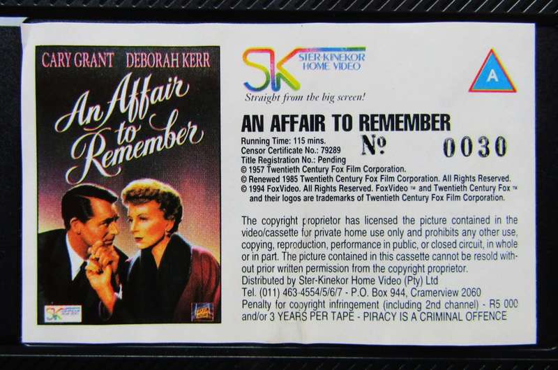 An Affair to Remember - Movie VHS Tape (1994)