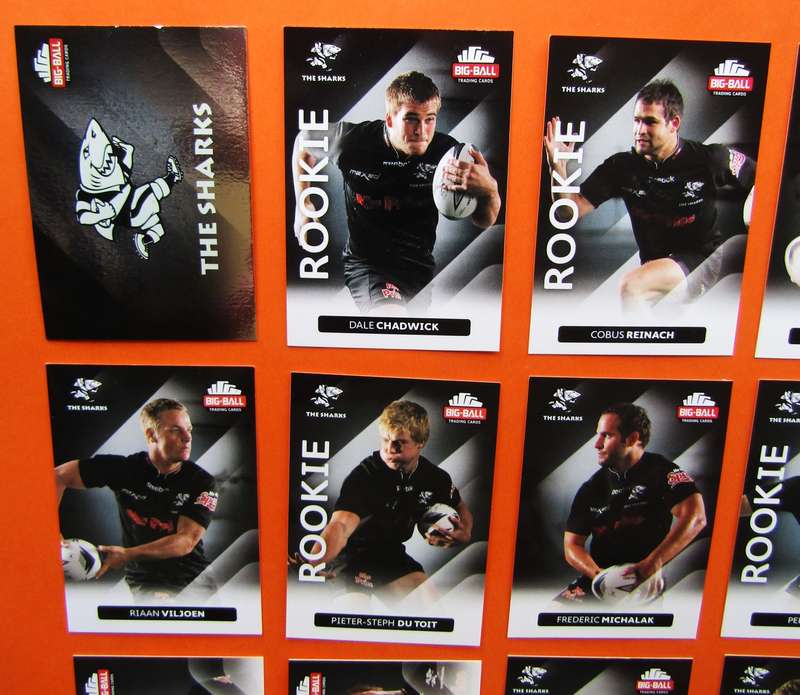 Lot of 28 Sharks Rugby Trading Cards from 2012
