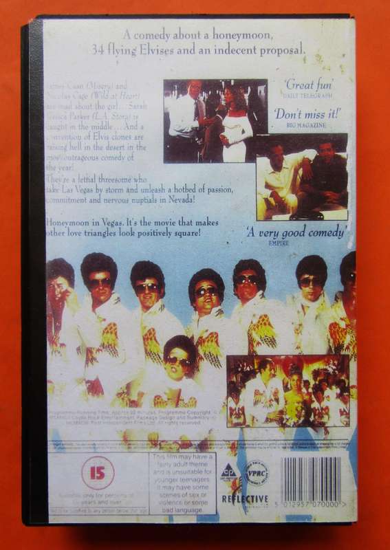 Honeymoon in Vegas - Nicolas Cage - Movie VHS Tape