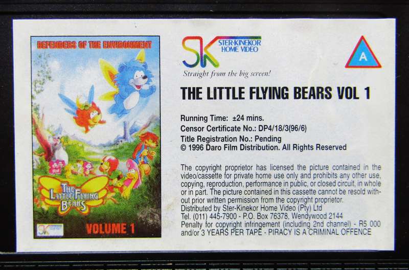 The Little Flying Bears Volume 1 - TV Series VHS Tape (1996)