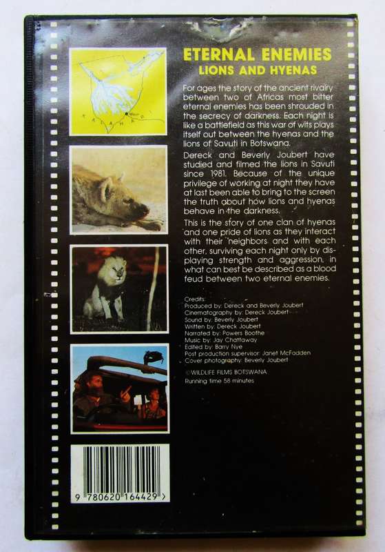 Eternal Enemies - Lions and Hyenas - VHS Video Tape