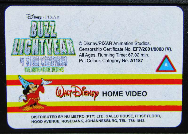 Buzz Lightyear - Walt Disney VHS Tape (2001)