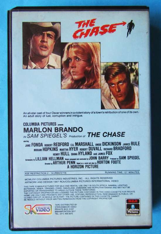 The Chase - Marlon Brando - Movie VHS Tape (1987)