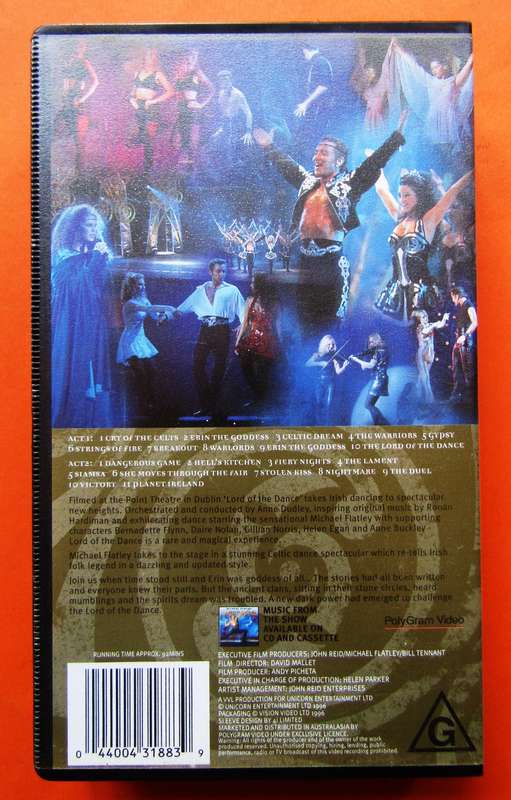Lord of the Dance - Michael Flatley - VHS Video Tape (1996)