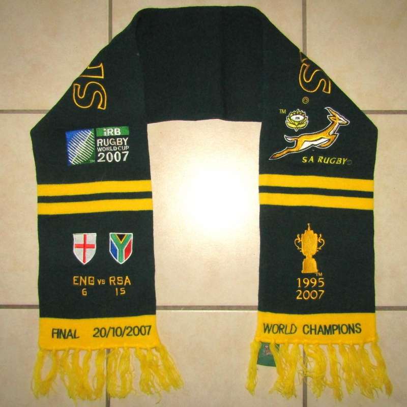 2007 World Champions Springbok Rugby Scarf
