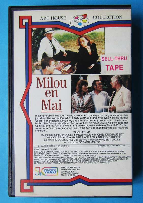 Milou en Mai - Dark Comedy Movie VHS Tape (1990)