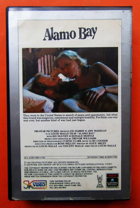 Alamo Bay - Ed Harris - Movie VHS Tape (1987)
