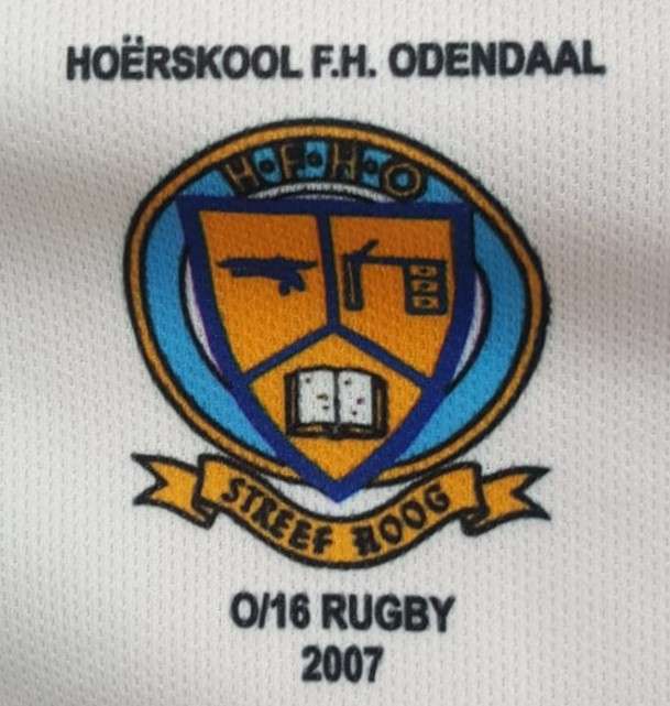 2007 Hoërskool FH Odendaal Players Rugby Jersey