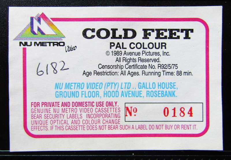 Cold Feet - Keith Carradine - Movie VHS Tape (1992)