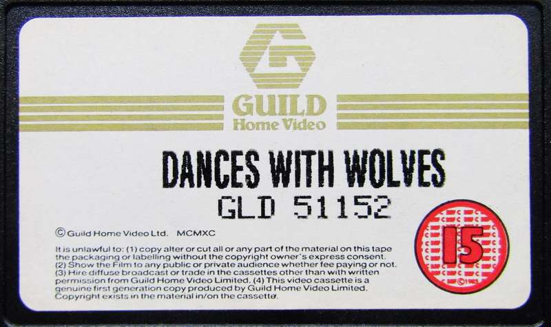 Dances with Wolves - Kevin Costner- Movie VHS Tape (1992)
