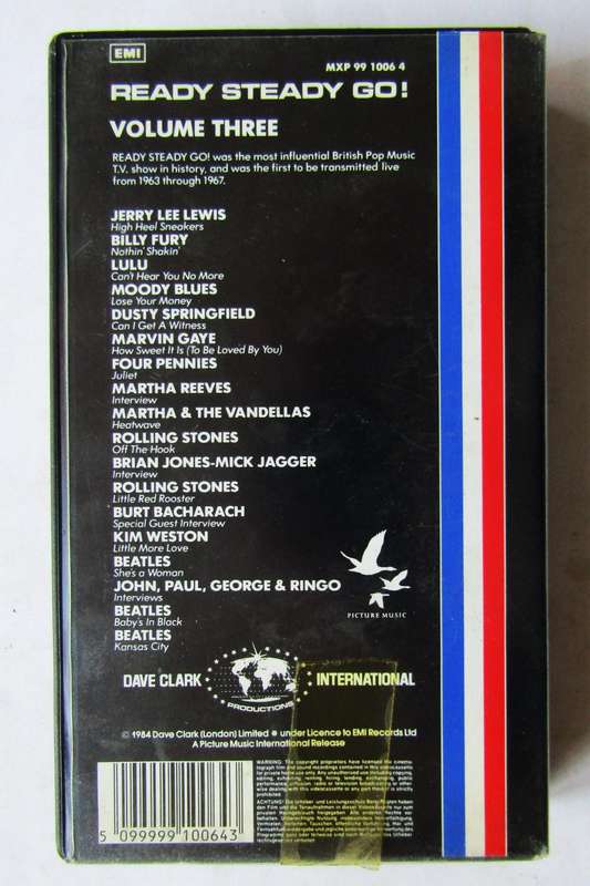 Ready Steady Go! - Volume 3 - Betamax Video Tape (1984)