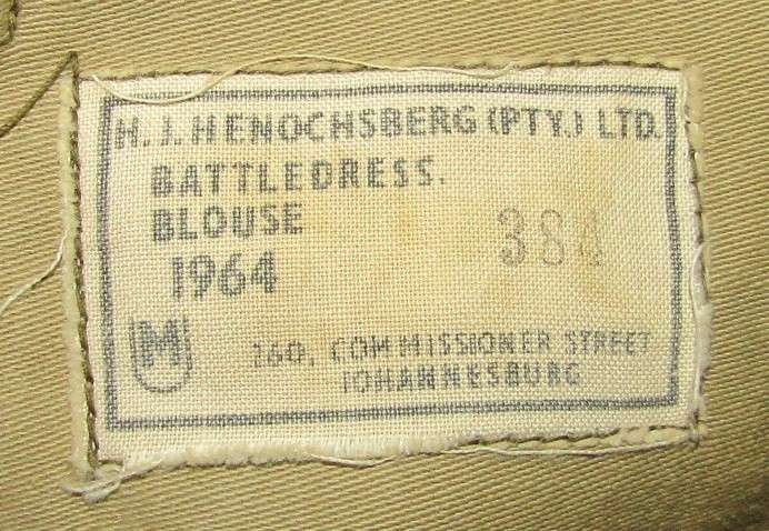 1964 SADF Army Combat Bunny Jacket