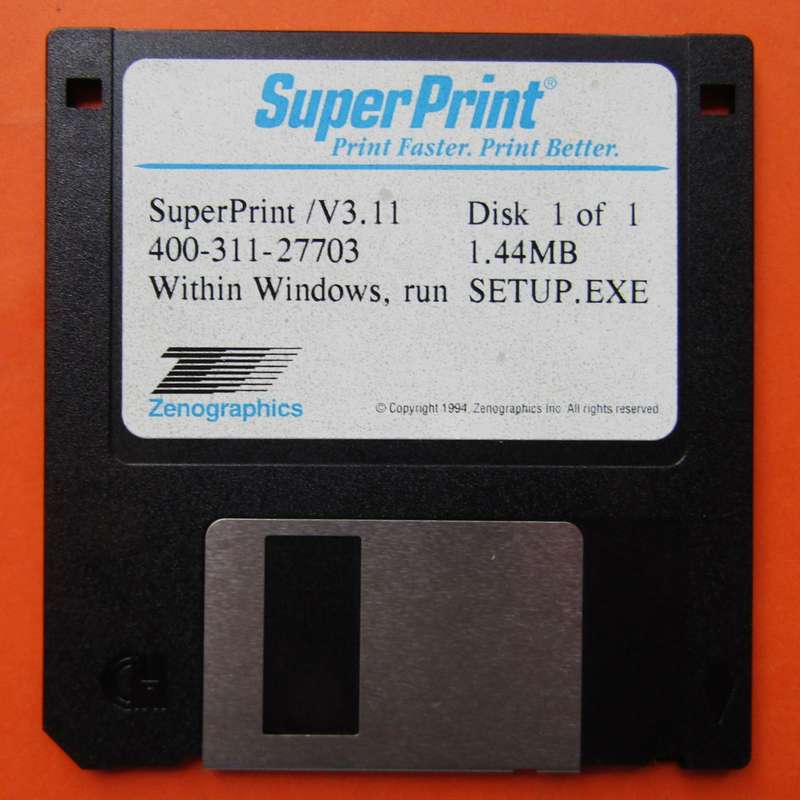 SuperPrint - Big Box Software Program (1994)