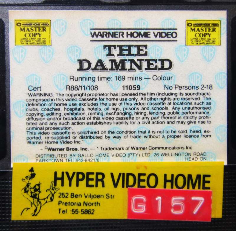 The Damned - Movie VHS Tape (1988)