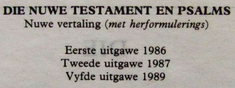 1989 SADF Afrikaans Pocket Bible