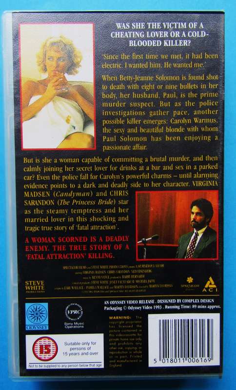 A Murderous Affair - Movie VHS Tape (1993)
