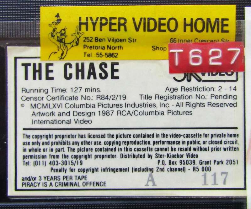 The Chase - Marlon Brando - Movie VHS Tape (1987)