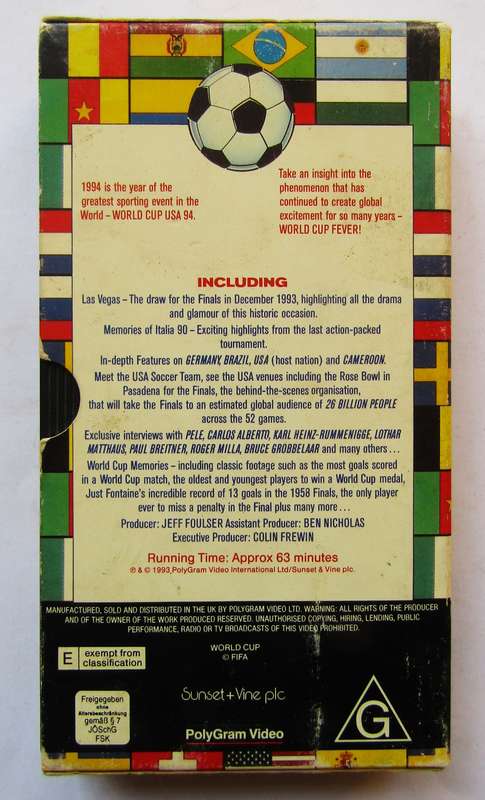 1994 World Cup Fever - Football VHS Video Tape