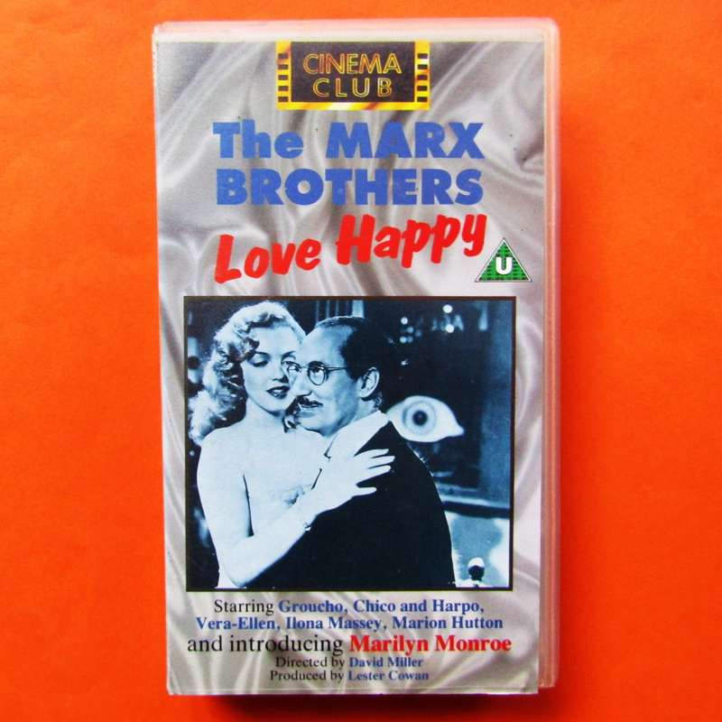 Love Happy - Marilyn Monroe - Movie VHS Tape (1992)