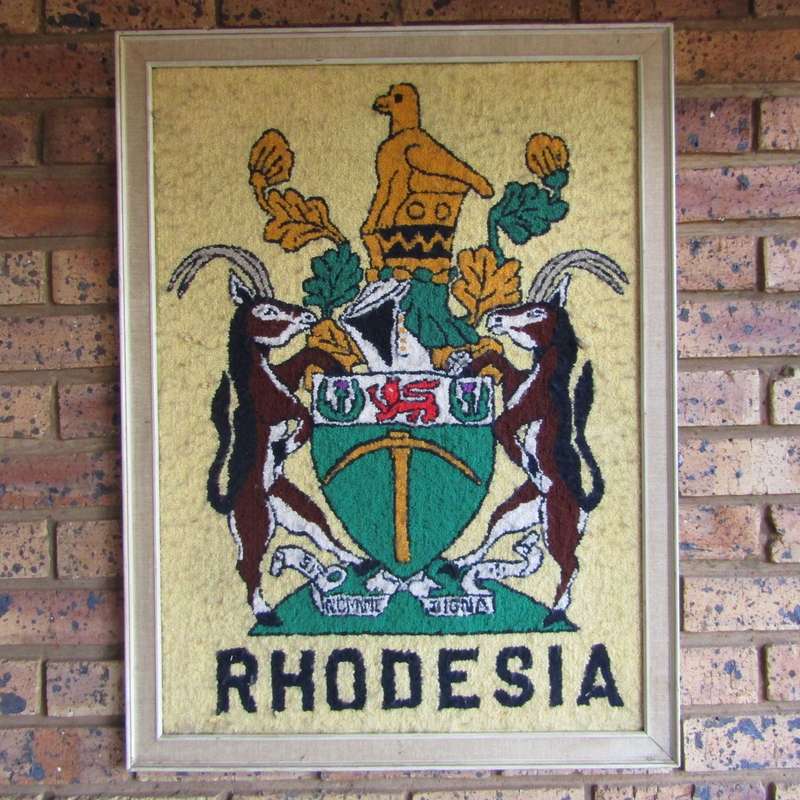 Large Old Rhodesia Framed Wall Display